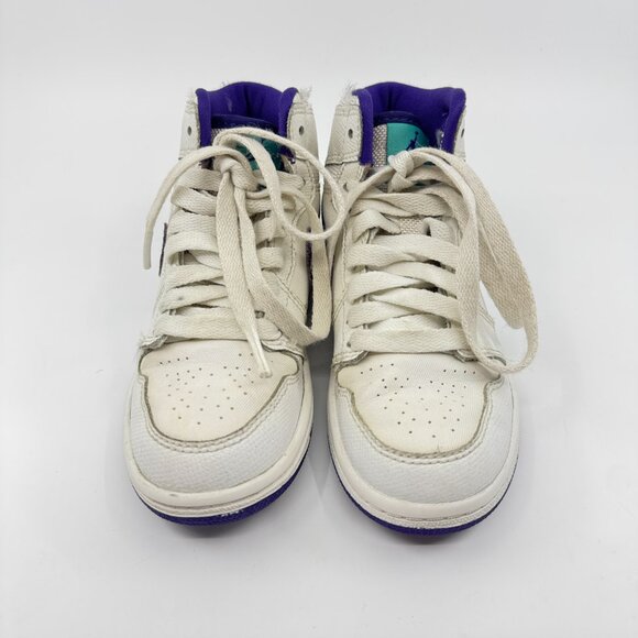 Nike Air Jordan 1 Kids Size 11C White/Purple High OG Streetwear 705321-137 - Picture 4 of 9